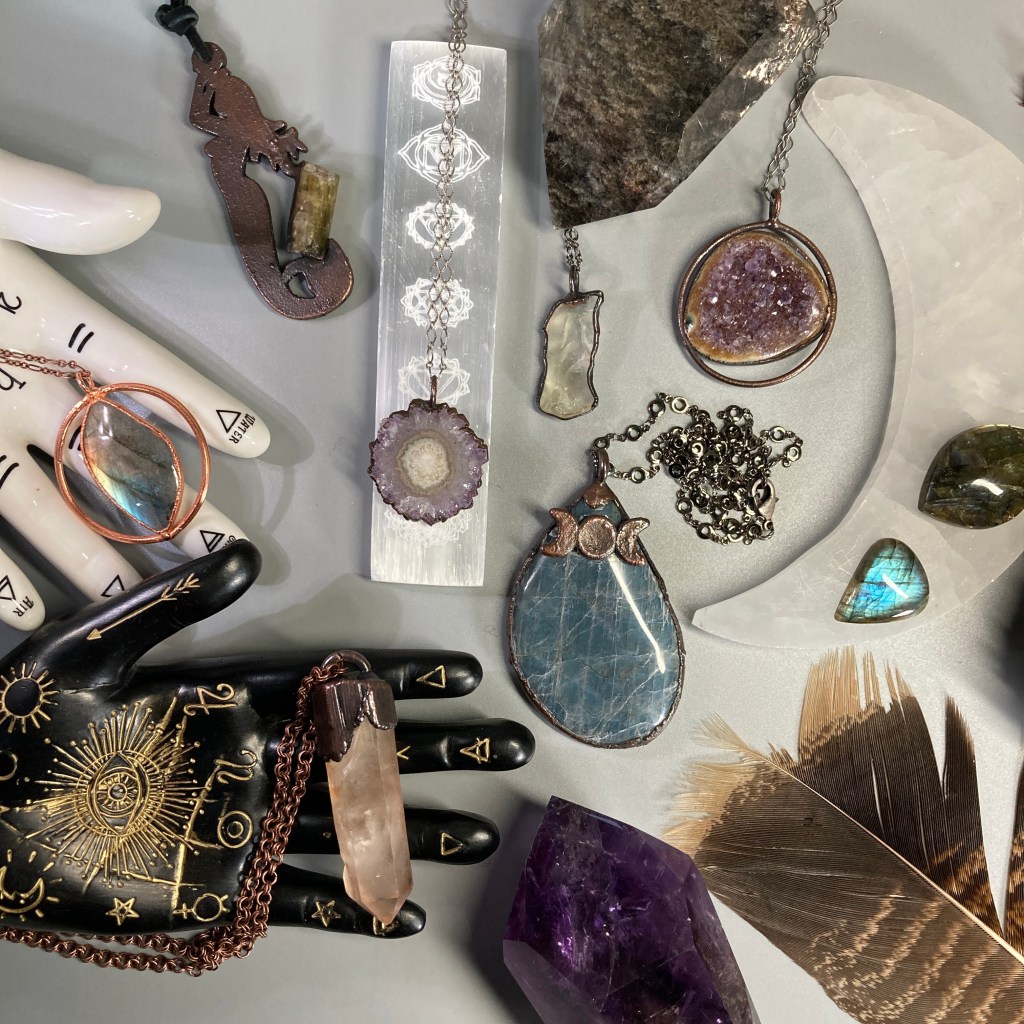 Handmade Electroformed Healing Crystal Jewelry